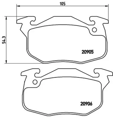 Produktbild von Brembo Bremsbelagsatz, Scheibenbremse Vorderachse P 61 097