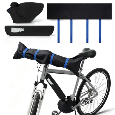 Immagine prodotto di Kit di protezione per e-bike, composto da 3 elementi: uno per il manubrio, uno per il motore e uno per la batteria