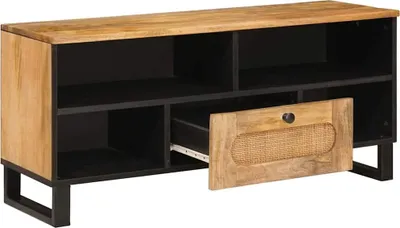 Immagine prodotto di vidaXL Mobile TV con ripiano marrone 100 x 33 x 46 cm in legno massiccio di mango