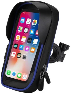 Produktbild von Wasserdichte Fahrradtelefonhalter - 360° drehbarer Fahrradtelefonhalter - tragbar, empfindliches Touchscreen Fahrradlenker - schnelle Entsperrbasis - wasserdichter Reißverschluss - kompatibel mit Smartphones bis 6,4 Zoll Bildschirm
