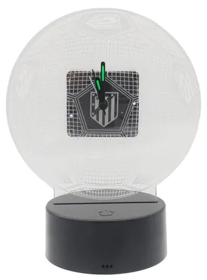 Imagen del producto de Reloj de acrílico con luz LED del Atlético de Madrid, color . Para niños, color , talla única