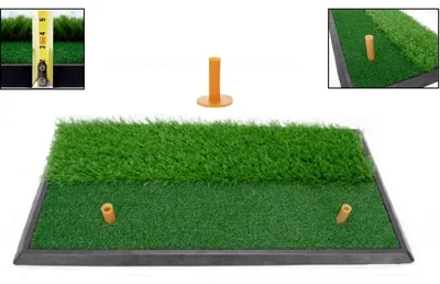 Obrázek produktu pro Tréninková podložka na golf, 2 v 1, s gumovou podložkou na odpal
