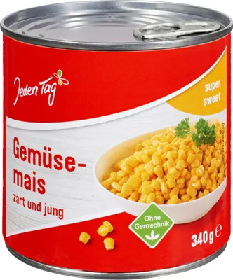 Produktbild von Jeden Tag Sonnenmais 3er Pack (3x425ml Dose) + usy Block