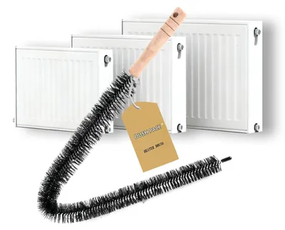 Produktbild von Heizkörperbürste Heizungsbürste Radiatorbürste - Flexibler Nylonborstenkopf - Lang und schmal - Kratzfrei für Heizkörper
