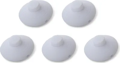 Produktbild von Fußschalter rund schwarz / weiß - Farbe + Menge: 5 x weiß