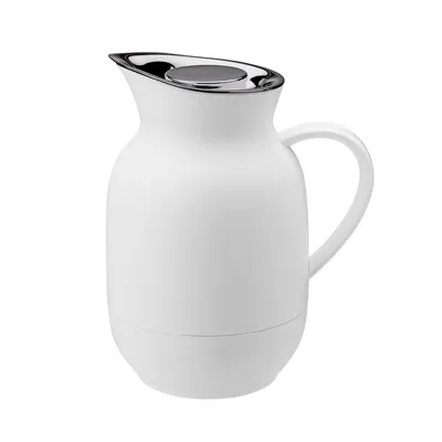 Image de Stelton Verseuse isolante Amphora pour café, Verseuse à café avec insert en verre, Verseuse isotherme, plastique, Soft White, 1 litre, 221