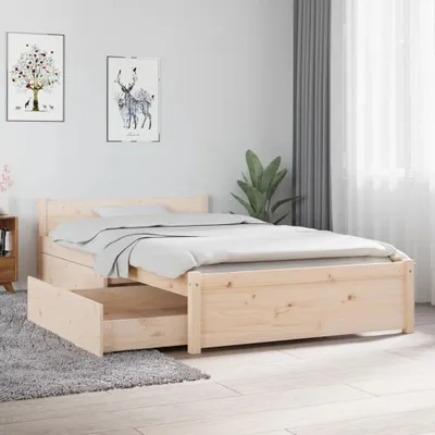 Produktbild von The Living Store Bett mit Schubladen 90x190 cm