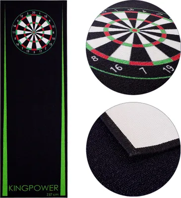 Image de Tapis de Fléchettes Paillet de Fléchettes Tournoi Fléchettes Dart 237x80 cm Vert Kingpower
