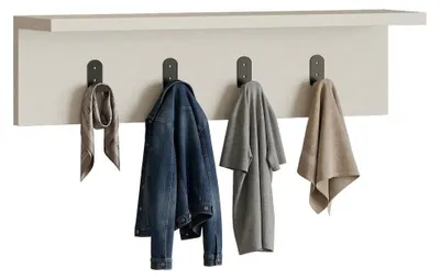 Produktbild von Trecasali - Kleiderhaken, 15h cm Weiß, 4 Haken