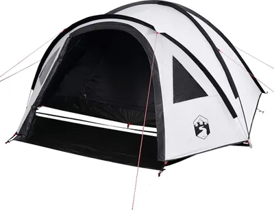 Produktbild von vidaXL Kuppel-Campingzelt 4 Personen Weiß Dunkel Wasserdicht