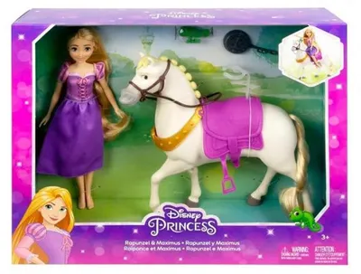 Image de Coffret raiponce et maximus - poupée et cheval - disney princess - mattel - hlw23