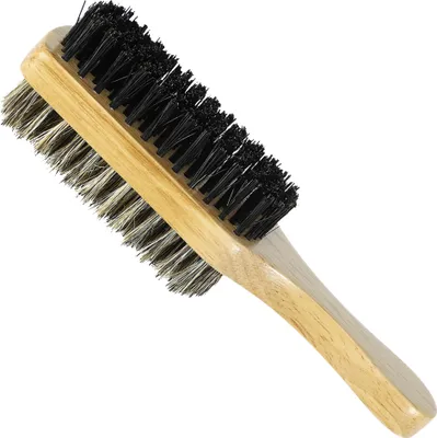 Produktbild von Haarbürste, Borstenhaarbürste, Bartbürste für Männer, Nylon-Haarbürste, Friseurbürste, geeignet für dickes Haar und Bart, 17,5 x 5 x 4,4 cm