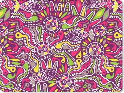 Produktbild von MuchoWow® Mauspad Mousepad Fische - Neon - Regenbogen - Muster 23x19 cm - Mousepads - Maus Mat - Pad - Mausunterlage - Schreibtischunterlage - Mauspad