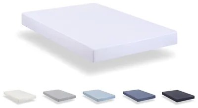 Obrázek produktu pro Bavlněné prostěradlo s mikrovláknem, extra měkké, pro postele o rozměrech 140 x 190/200 cm, bílé barvy