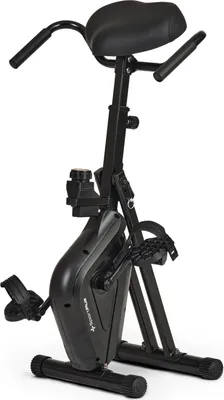 Produktbild von SportPlus I Heimtrainer klappbar I mini Fahrrad, Fitnessbike klein, Trimmrad, faltbarer desk Hometrainer, Trainingscomputer, X-Bike, SP-DB-1006-W