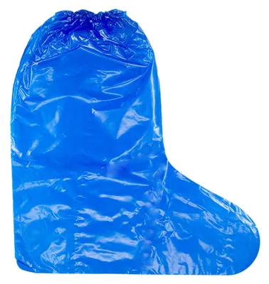 16 Paar wasserdichte Einweg-Überschuhe, blau, PE, rutschfest
