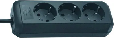 Produktbild von Brennenstuhl Eco-Line Steckdosenleiste 3-fach schwarz 1,5m H05VV-F 3G1,5, 1158620015