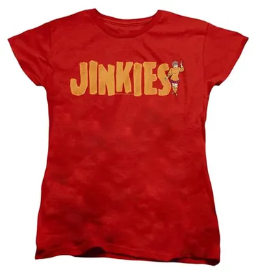 Immagine prodotto di Maglietta da donna "Jinkies" di Scooby Doo, modello aderente, codice TV40776 (taglia XXL), colore rosso