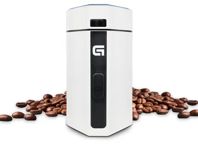 Elektrische Kaffeemühle, 150 W, 50 g, einstellbarer Mahlgrad, weiß