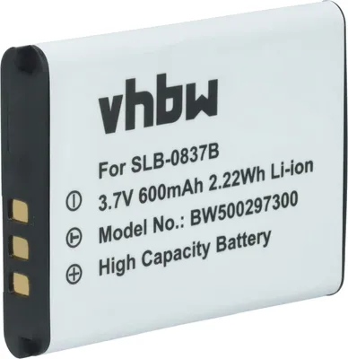 Produktbild von vhbw Akku Ersatz für Samsung SLB-0837b für Kamera (500 mAh, 3,7 V, Li-Ion)