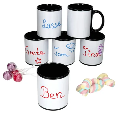 Produktbild von 6x Carina Mehrwegbecher 300ml 6 Personen Kaffeebecher Porzellan