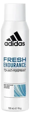 Obrázek produktu pro Adidas Fresh Endurance Vegan, deodorant ve spreji, bez alkoholu, šetrný k pokožce, svěží aromatická vůně s dřevitými tóny, pro muže, 150 ml