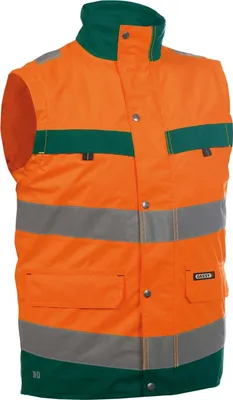 Obrázek produktu pro DASSY® Bilbao vysoce viditelná vesta NEONORANGE/FLASH GREEN velikost XL délka: STANDARD