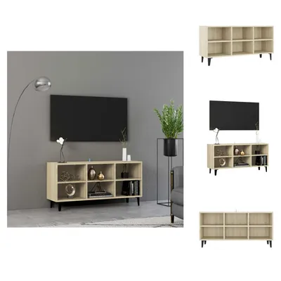 Produktbild von vidaXL TV-Schrank mit Metallbeinen Sonoma-Eiche 103,5x30x50 cm -  TV-Möbel