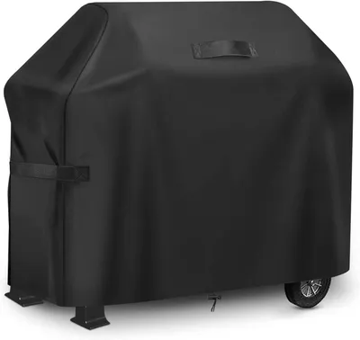 Produktbild von Grillabdeckung, winterfest, 145 x 61 x 122 cm, Gasgrillabdeckung, wetterfest, Grillschutzabdeckung aus Oxford-Gewebe, wasserdicht, winddicht, Grillhaube, Grillplane