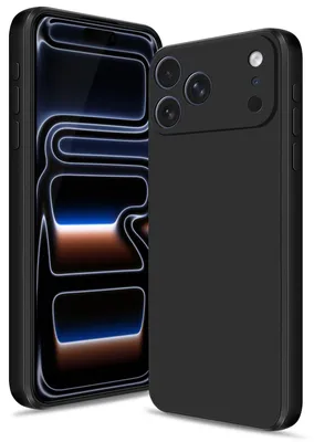 Obrázek produktu pro Pouzdro pro iPhone 17 Pro Tekuté Silikonové Měkké Ochranné Pouzdro černé