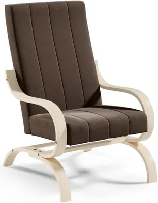 Zdjęcie produktu dla LIKMA Brązowy Fotel Otto Finka Do Salonu Z Podłokietnikami Nowoczesny Fotel Wypoczynkowy 64x101x83 cm Do Sypialni Tapicerowany