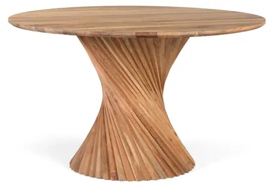 Image de Table à manger Siravo en bois d'acacia, 76 cm x 130 cm x 130 cm, Giner y Colomer