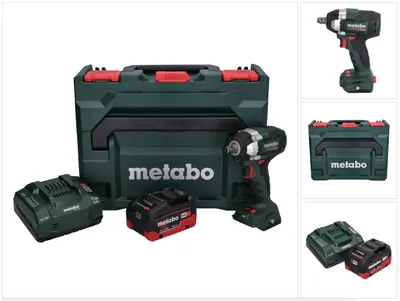 Zdjęcie produktu dla Metabo SSW 18 LT 300 BL akumulatorowy klucz udarowy 18 V 300 Nm bezszczotkowy + 1x akumulator 8,0 Ah + ładowarka + metaBOX