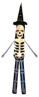 Produktbild von Halloween-Totenkopf-Windsack-Dekoration, Halloween-Dekorationslichter Totenkopf-Skelett-Laternen