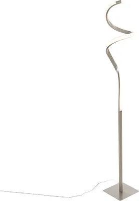 Produktbild von Trio Leuchten - Design stahl I nickel matt Design Stehleuchte I Stehlampe I Standleuchte I Lampe I Leuchte inkl. LED mit Touch Dimmer - Ruta Touch-funktion Dimmer I Dimmbar I Wohnzimmer I Schlafzimmer