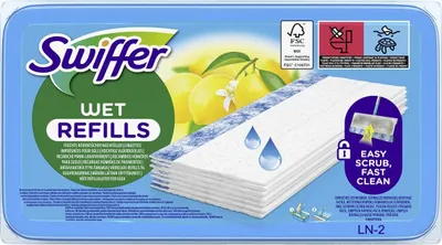 Obrázok produktu pre Swiffer 8700216717748 Vlhčené podlahové utierky Swiffer, náhradné balenie