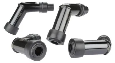 Productafbeelding van Zündkabelschoenen VB05F, zwart, NGK, set van 4, geschikt voor motorfietsen en scooters