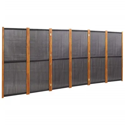 Obrázok produktu pre vidaXL 6-dielna deliaca stena do izby čierna 420x180 cm