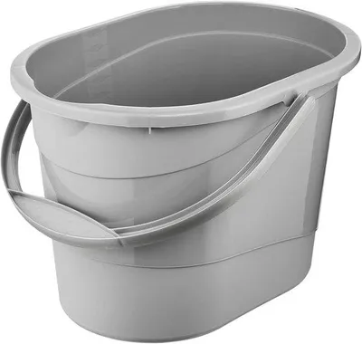 Immagine prodotto di Secchio per la pulizia grigio, 13 l, ovale, 37x26x2,5 cm, ergonomico