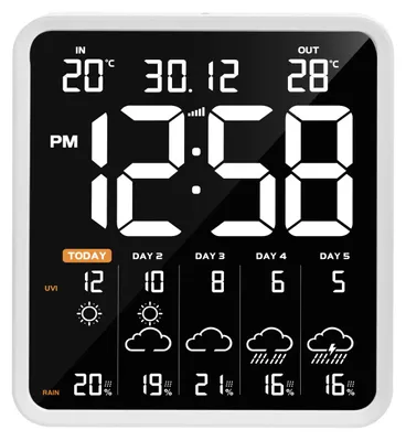 Produktbild von Technoline WD 3035, Schwarz, Grau, Innen-Thermometer, Außen-Thermometer, Innen-Luftdruck, Außen-Barometer, Ultraviolett (UV), Barometer, Thermometer, UV, -10 - 50 °C, -10 - 60 °C, Akku