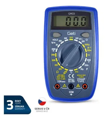 Imagen del producto de Multímetro GETI GM33A