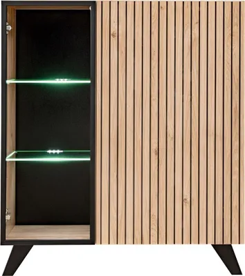 Productafbeelding van Lage design vitrine NIELSEN - 2 deuren met geïntegreerde LED-verlichting