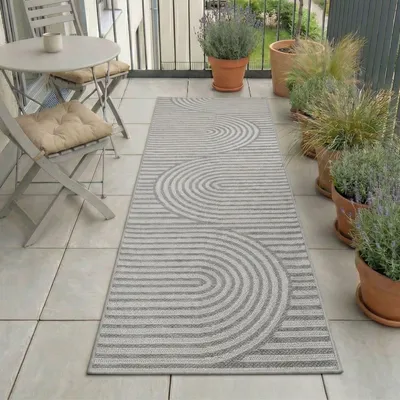 Zdjęcie produktu dla Carpetsale24 Dywan Zewn?trzny Wodoodporny i Odporny na UV Idealny do Kuchni na Balkon Taras Ogród i Salon, Rozmiar: 80x250 cm