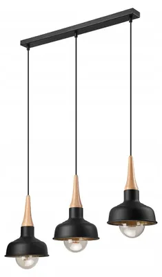Obrázek produktu pro Euro-Lamp Závěsná lampa Drewko 3, černá, 3×60 W, PRODUCNET
