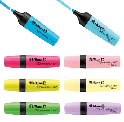 Immagine prodotto di Pelikan, pennarelli fluorescenti, 8 colori: 4 colori neon e 4 colori pastello, confezione da 8 pezzi