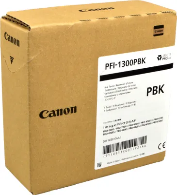 Produktbild von Canon PFI-1300PBK, Foto schwarz, Tinte auf Farbstoffbasis, 330 ml