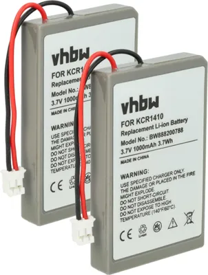 Produktbild von vhbw 2x Akku Ersatz für Sony KCR1410, LIP1522 für Controller V1 (1000 mAh, 3,7 V, Li-Ion)
