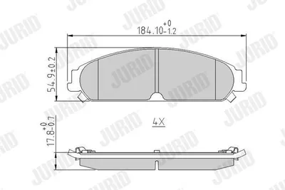 Produktbild von JURID Bremsbeläge Satz Vorne für CHRYSLER 300 C Touring (LX, LE) 573404J