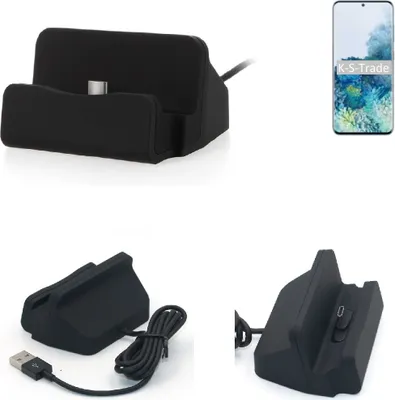 Produktbild von K-S-Trade Docking-Station kompatibel mit Samsung Galaxy S20 Ladestation Dock Ladegerät Docking Station Tischständer Ständer inkl. USB Typ C Kabel