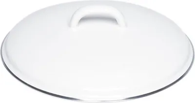 Obrázok produktu pre Riess veko s chrómovým okrajom Ø16cm smalt klasické biele